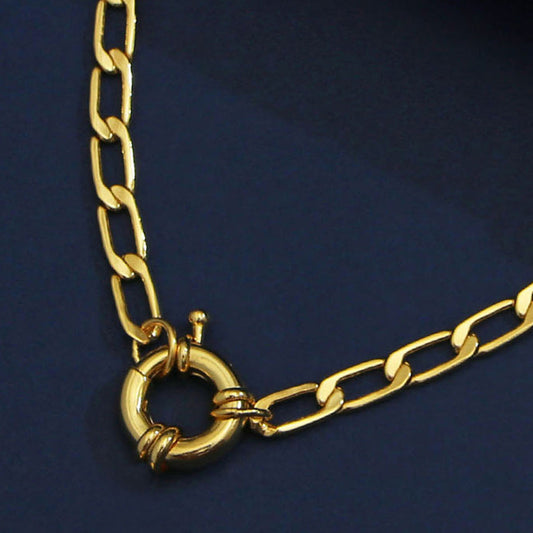  Gold-Plated Box Chain With Sailor Clasp