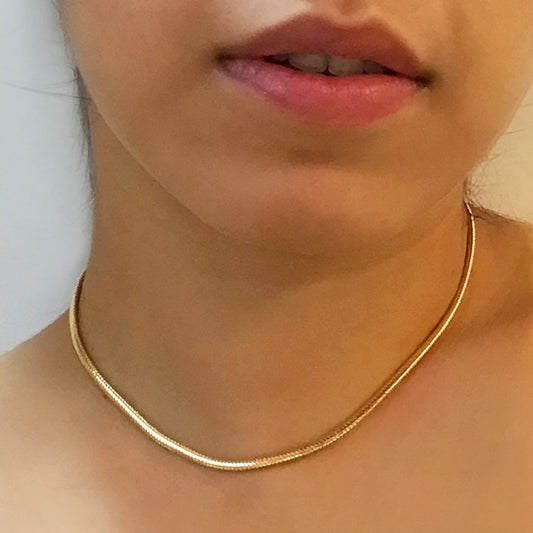  Gold-Plated Sleek Snake Chain